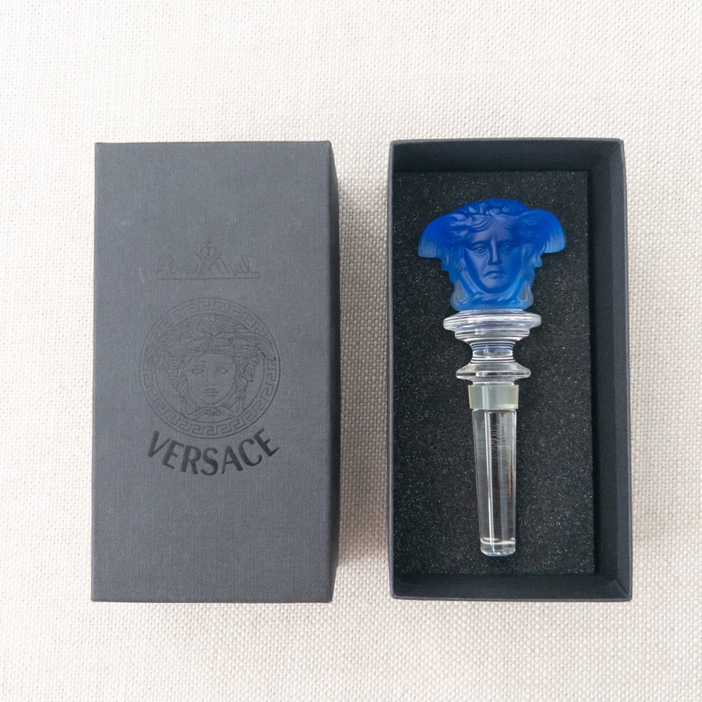NIB Versace Crystal Wine Bottle Stopper